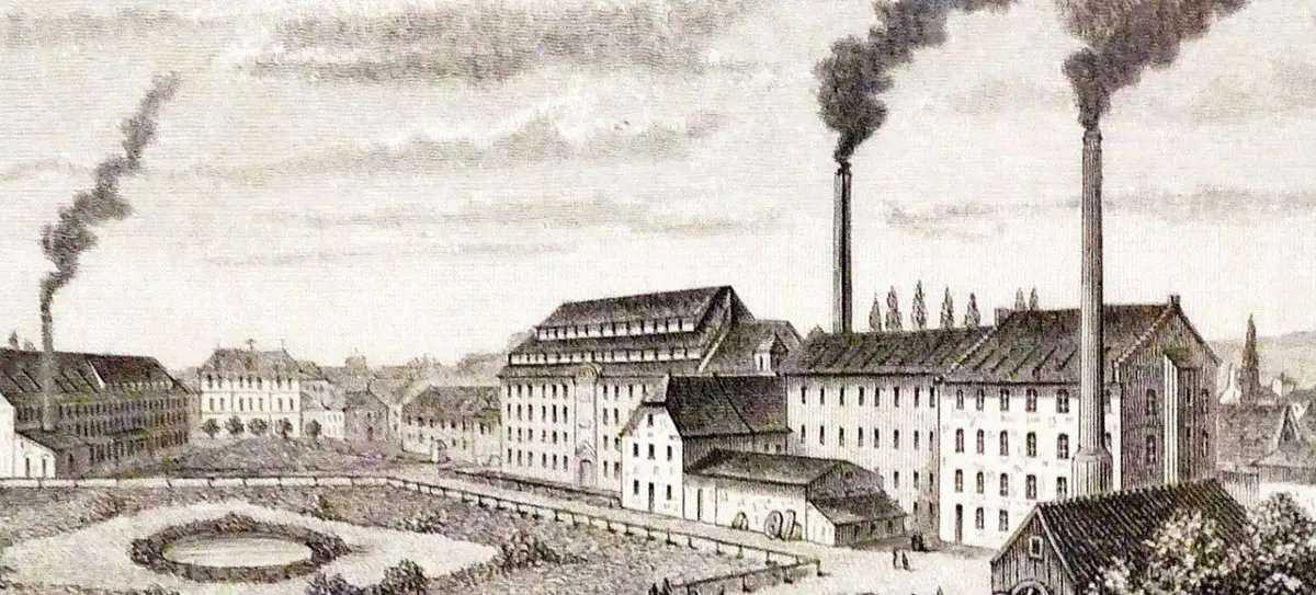 Estampe des fabriques de textiles mulhousiennes au XVIIe siècle