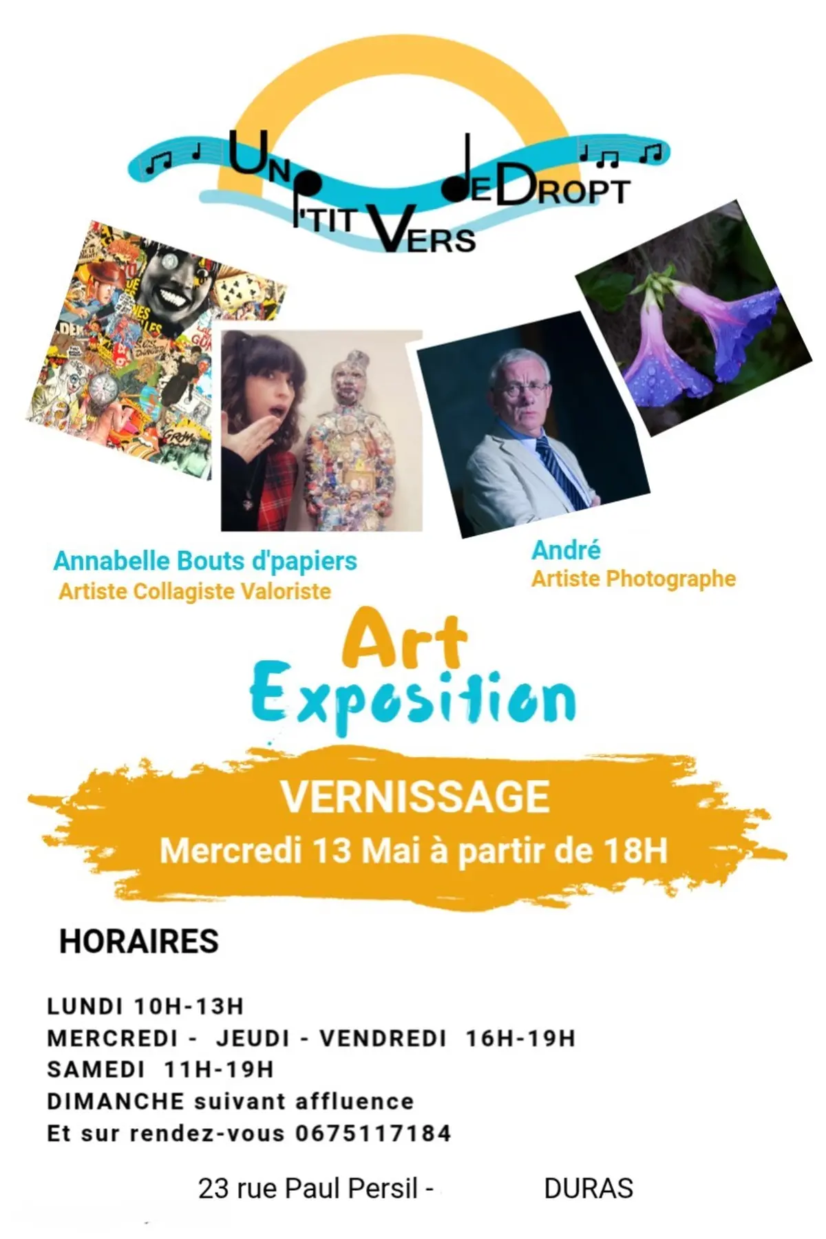 ART l'Exposition des 2 Ans un p'tit vers de Dropt