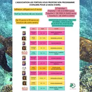 Association les tortues : Programme du mois d'Avril
