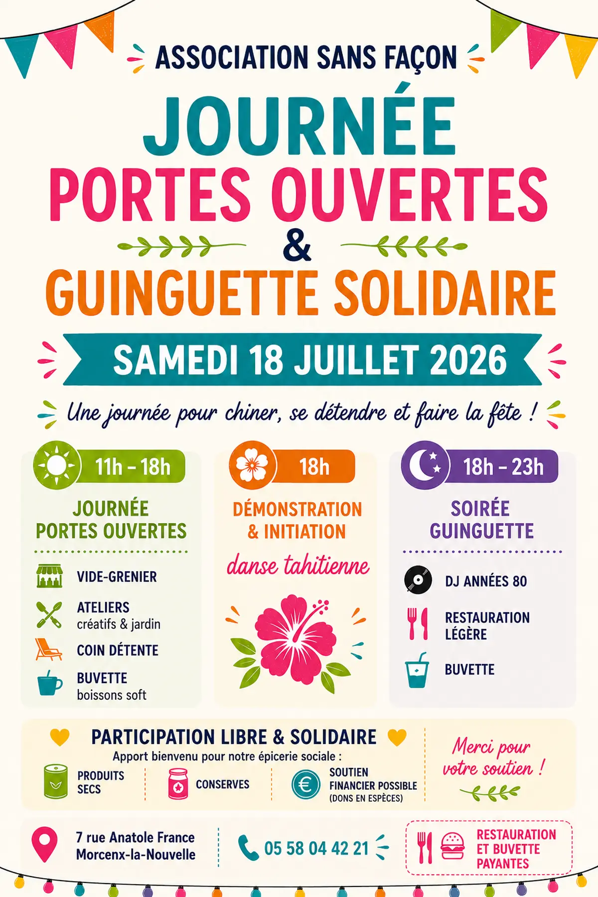 Association Sans Façon - Portes ouvertes et guinguette solidaire