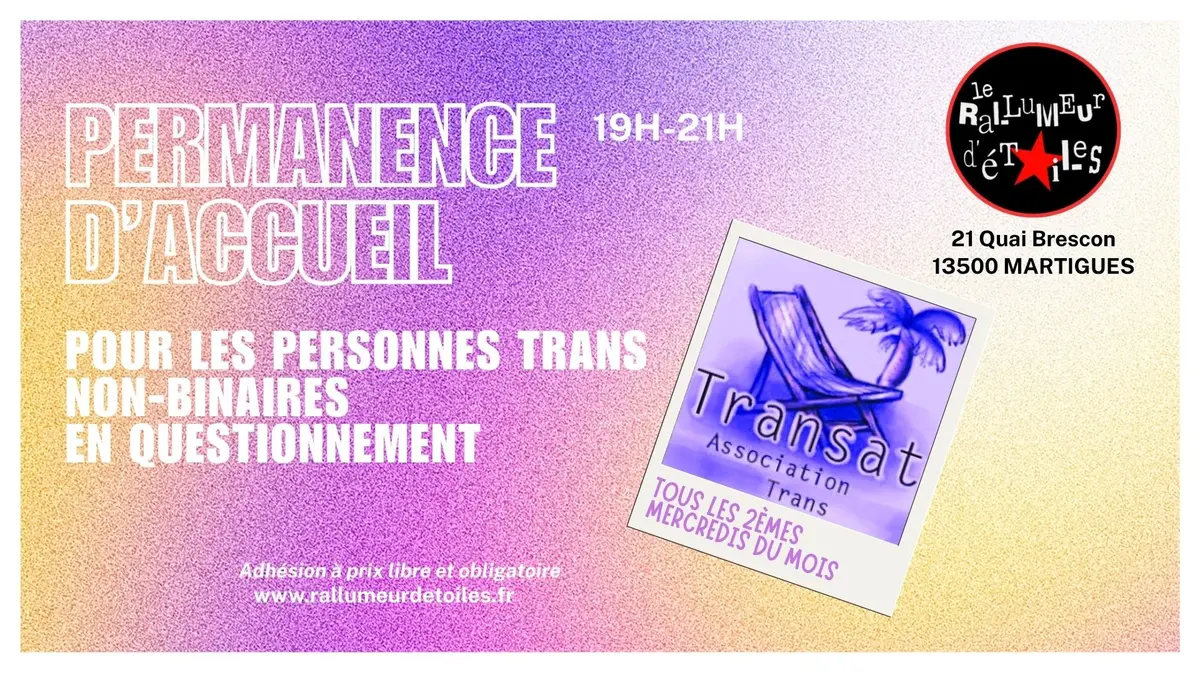 association Transat : Permanence d’accueil pour les personnes trans