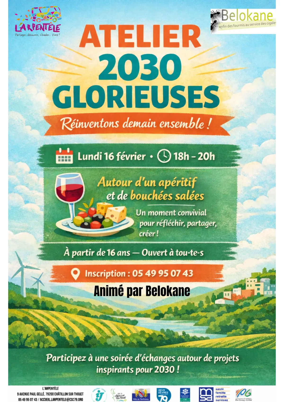 Atelier 2030 glorieuses avec Belokane autour d'un apéro dinatoire