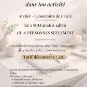 Atelier à Asprières voir clair dans son activité