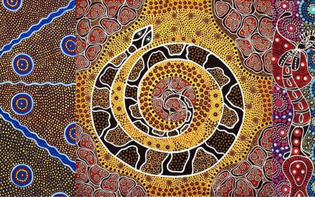 Atelier aborigène pointilliste