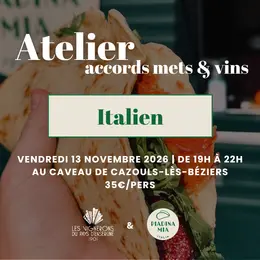Atelier Accords Mets & Vins: Spécial Italie