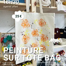 Atelier adulte Peinture sur tote bag