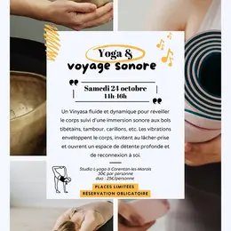 Atelier adulte : Yoga vinyasa & voyage sonore