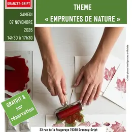 Atelier adultes monotype végétal – empreintes de nature au musée numérique Micro-Folie à Granzay-Gript