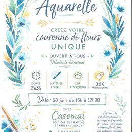 Atelier Aquarelle - Créez votre couronne de fleurs unique