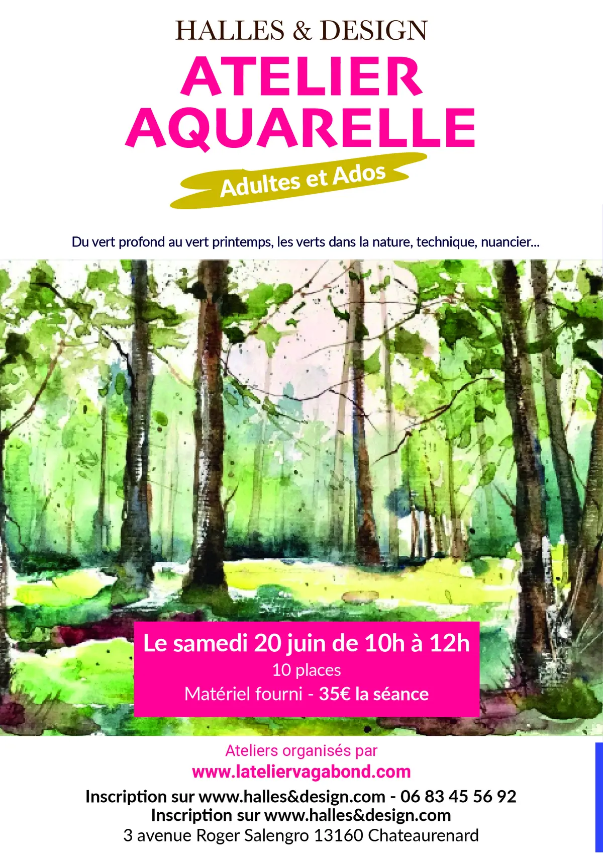Atelier aquarelle - Halles & Design