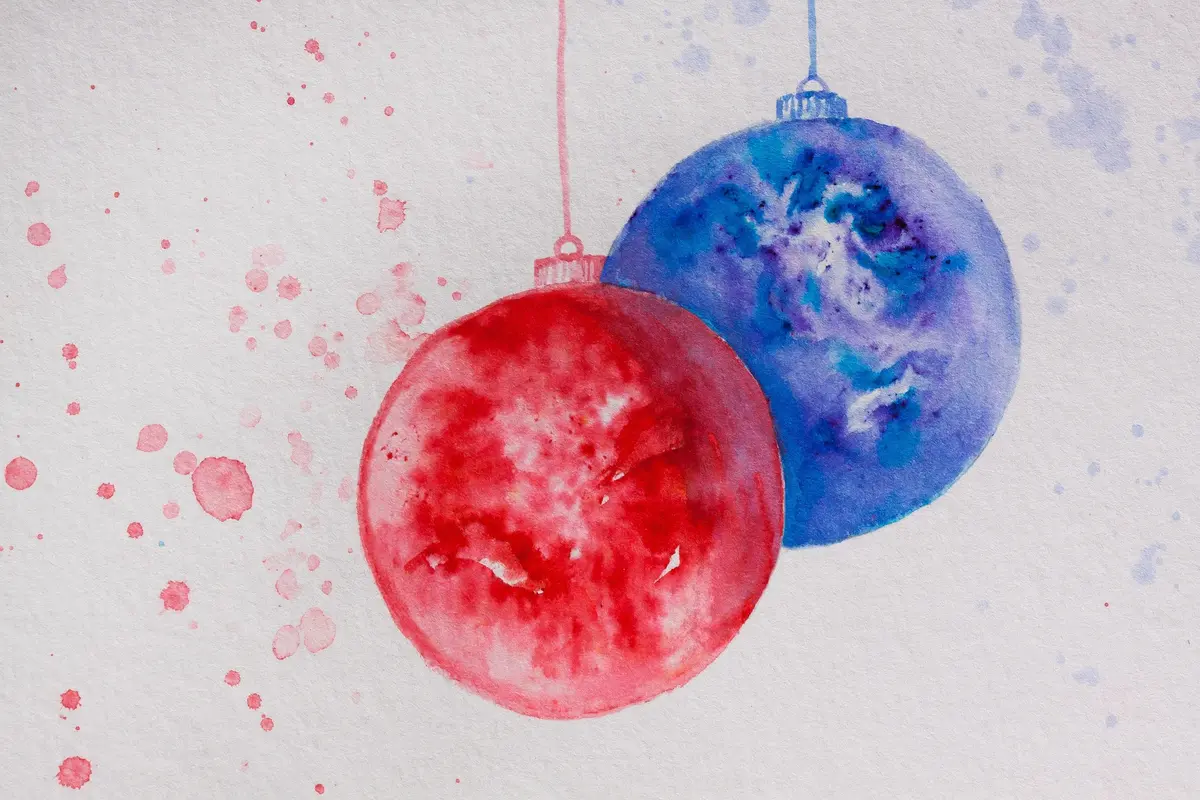 Atelier aquarelle spécial déco de Noël au Tympan