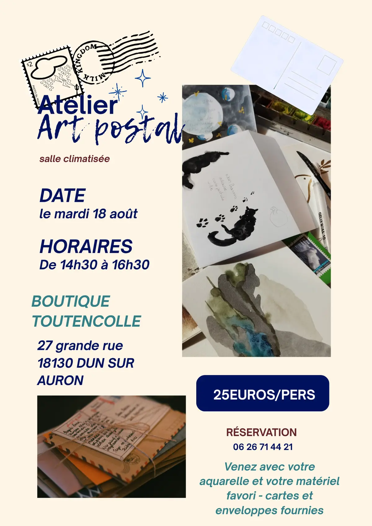 Atelier Art Postal chez Toutencolle