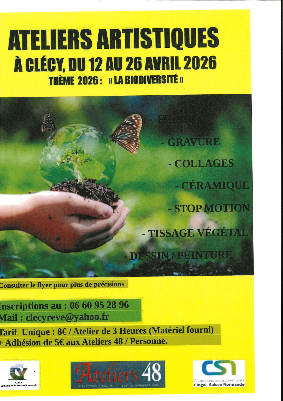 Atelier Artistiques à CLECY