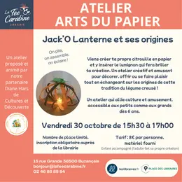Atelier Arts du papier : Jack'O Lanterne et ses origines