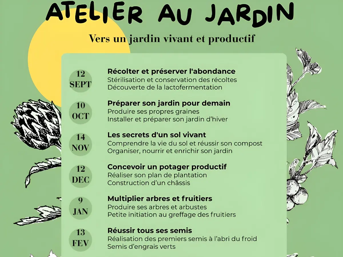 Atelier au jardin arterre