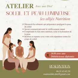 Atelier avec une diet : soleil et peau lumineuse, les alliés nutrition