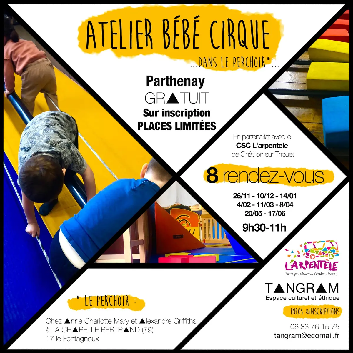 Atelier bébé cirque - La Chapelle-Bertrand