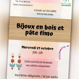 Atelier bijoux en bois et pâte fimo