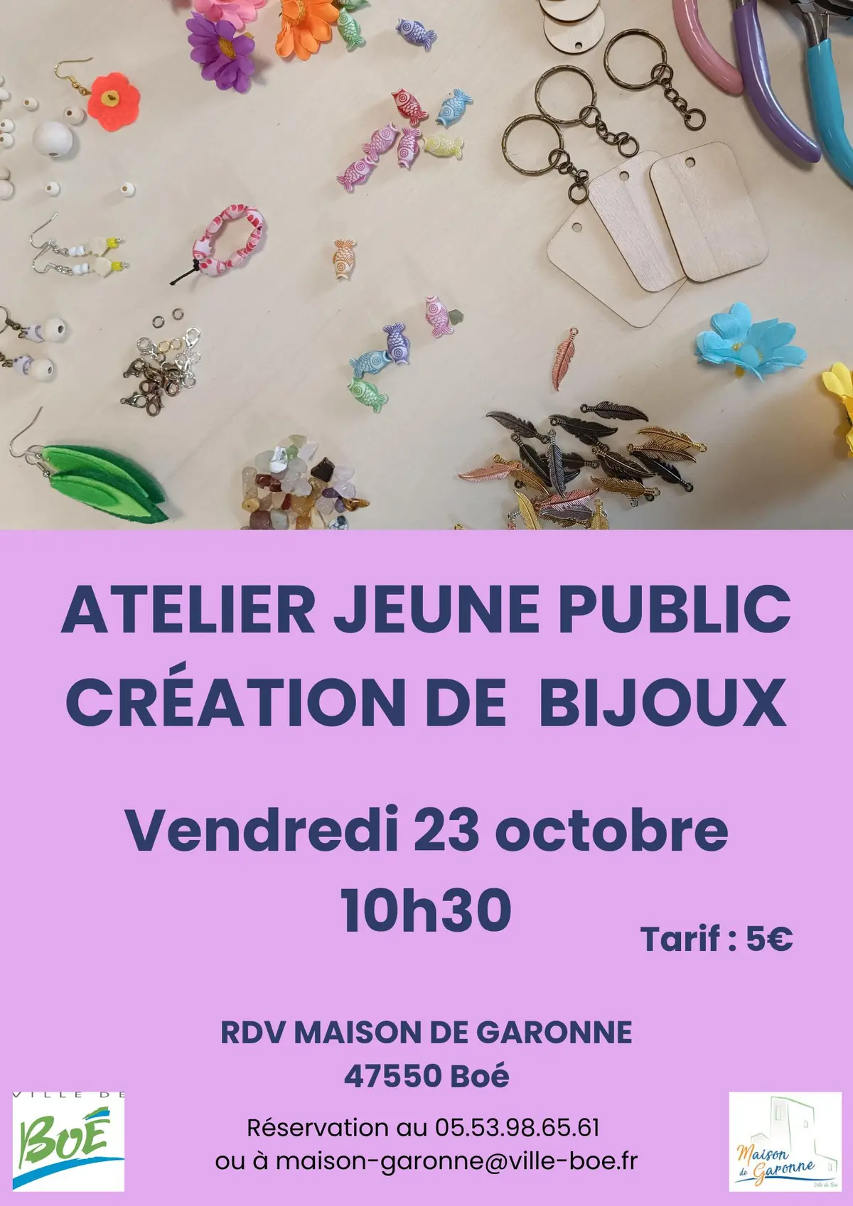 Atelier bijoux nature – jeune public