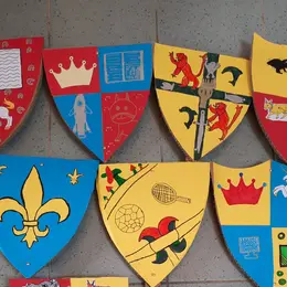 Atelier blasons, au Château de Morlanne
