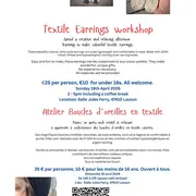 Atelier -Boucles d'oreilles en textile