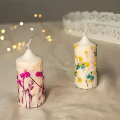 Atelier bougie bloc fleurs séchées à Lagny-sur-Marne (77)