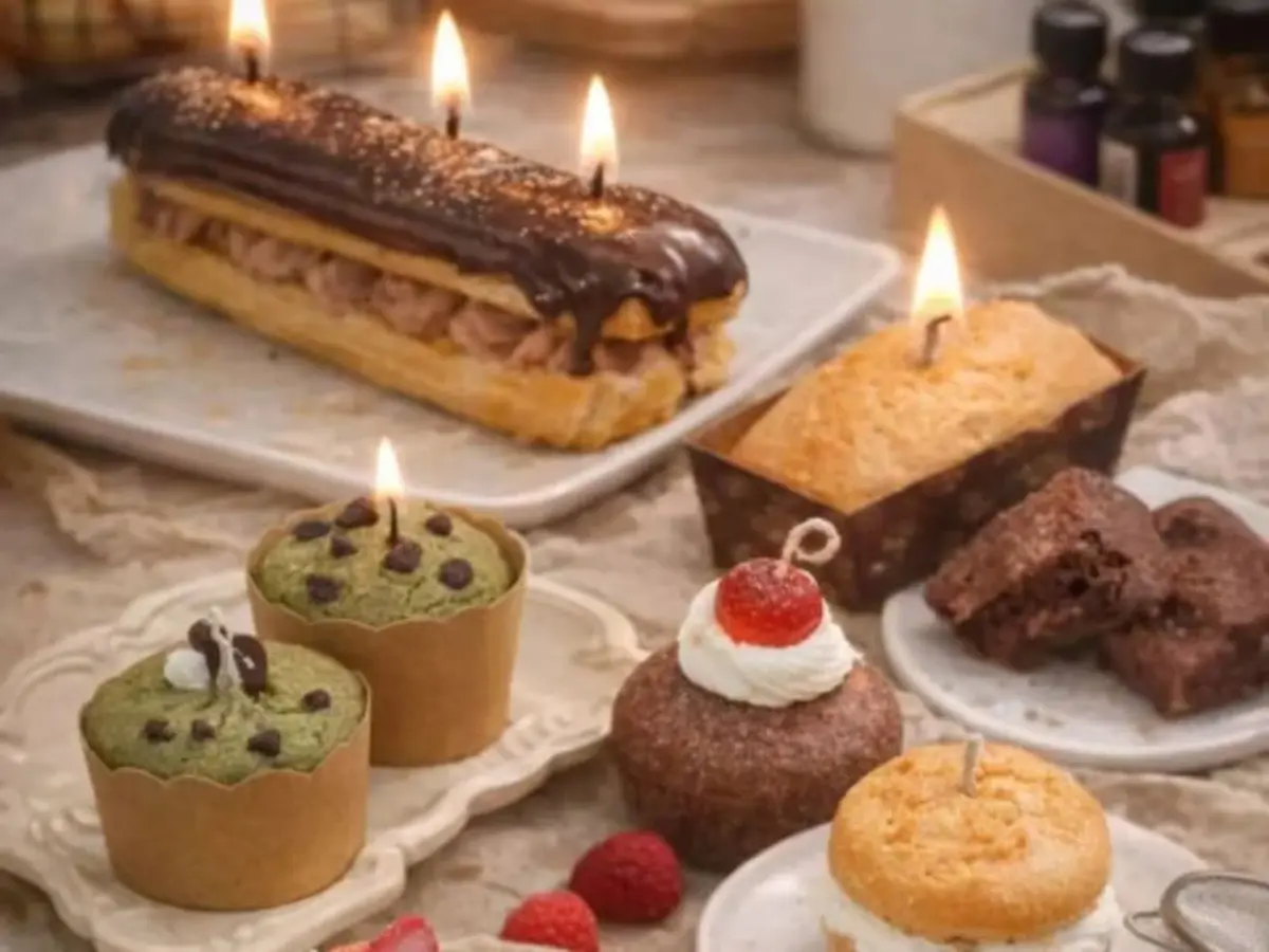 Atelier bougie en Cupcakes & éclair chocolat à Lagny-sur-Marne