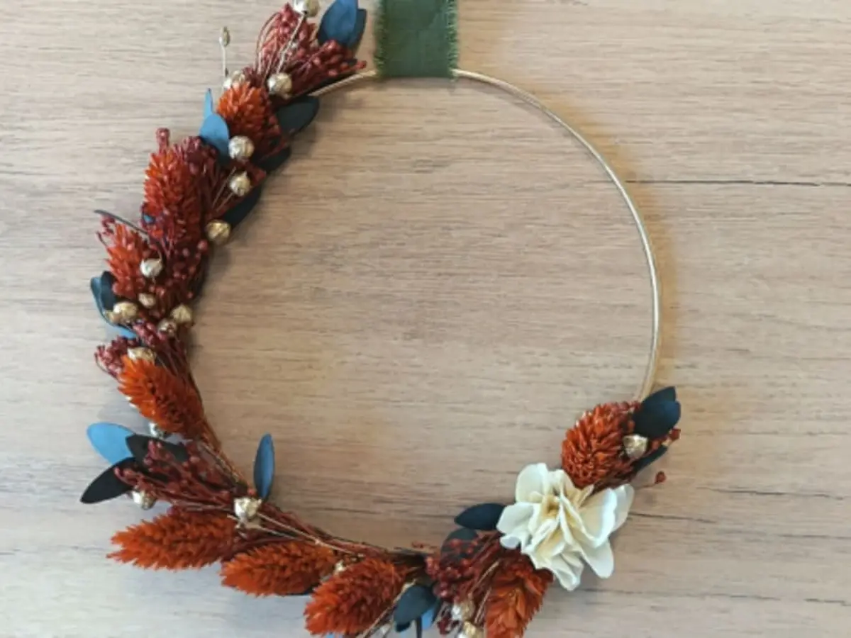 Atelier bouquet de fleurs séchées en couronne à Poitiers (86)