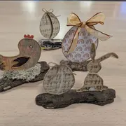 Atelier bricolage papier collé et bois flotté