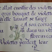 Atelier calligraphie écriture Caroline