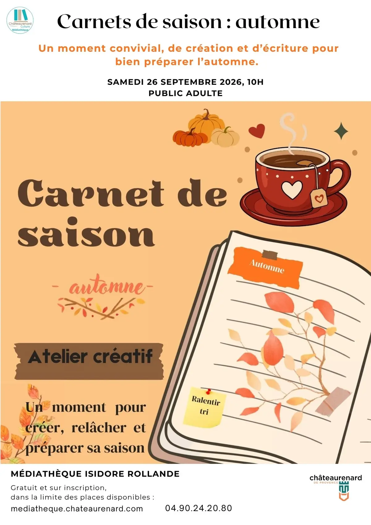 Atelier Carnets de saison : automne