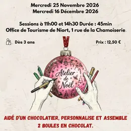 Atelier chocolat de Noël à Niort
