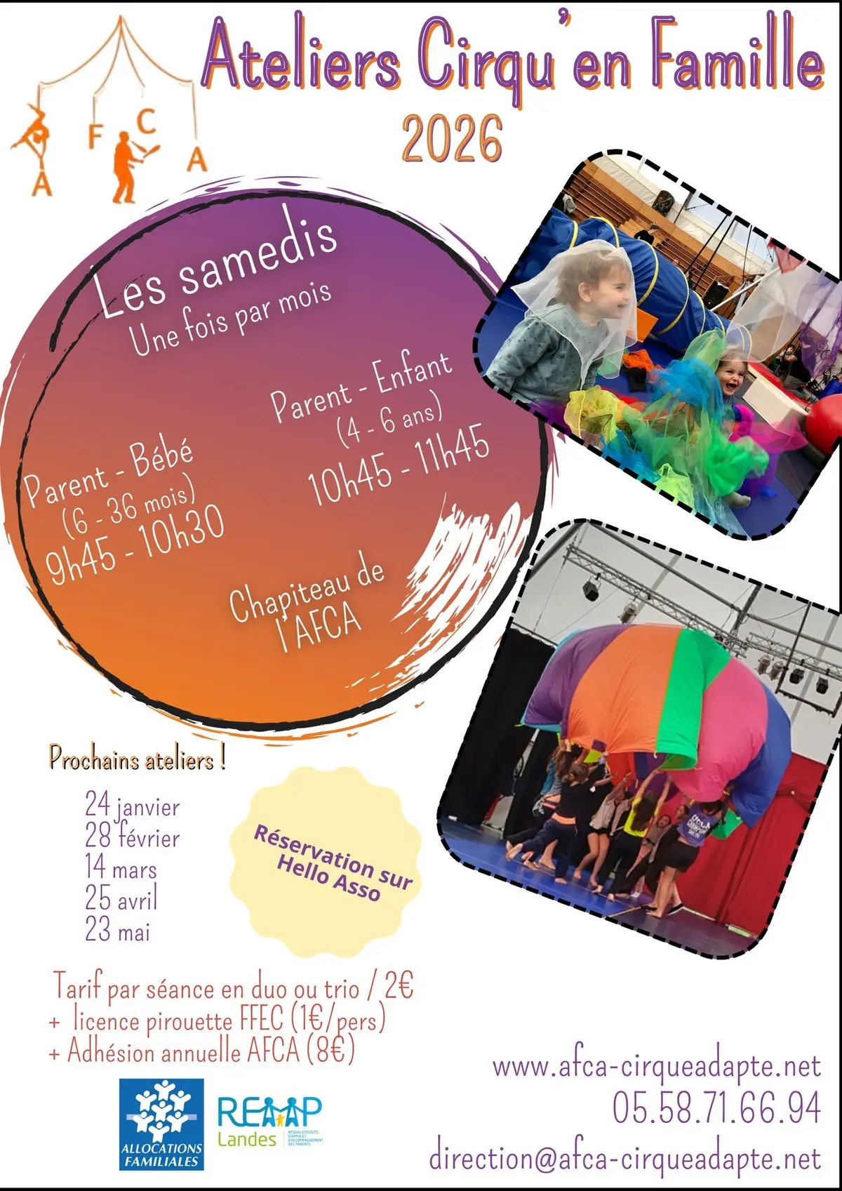 Atelier cirqu'en Familles - Parent/bébé