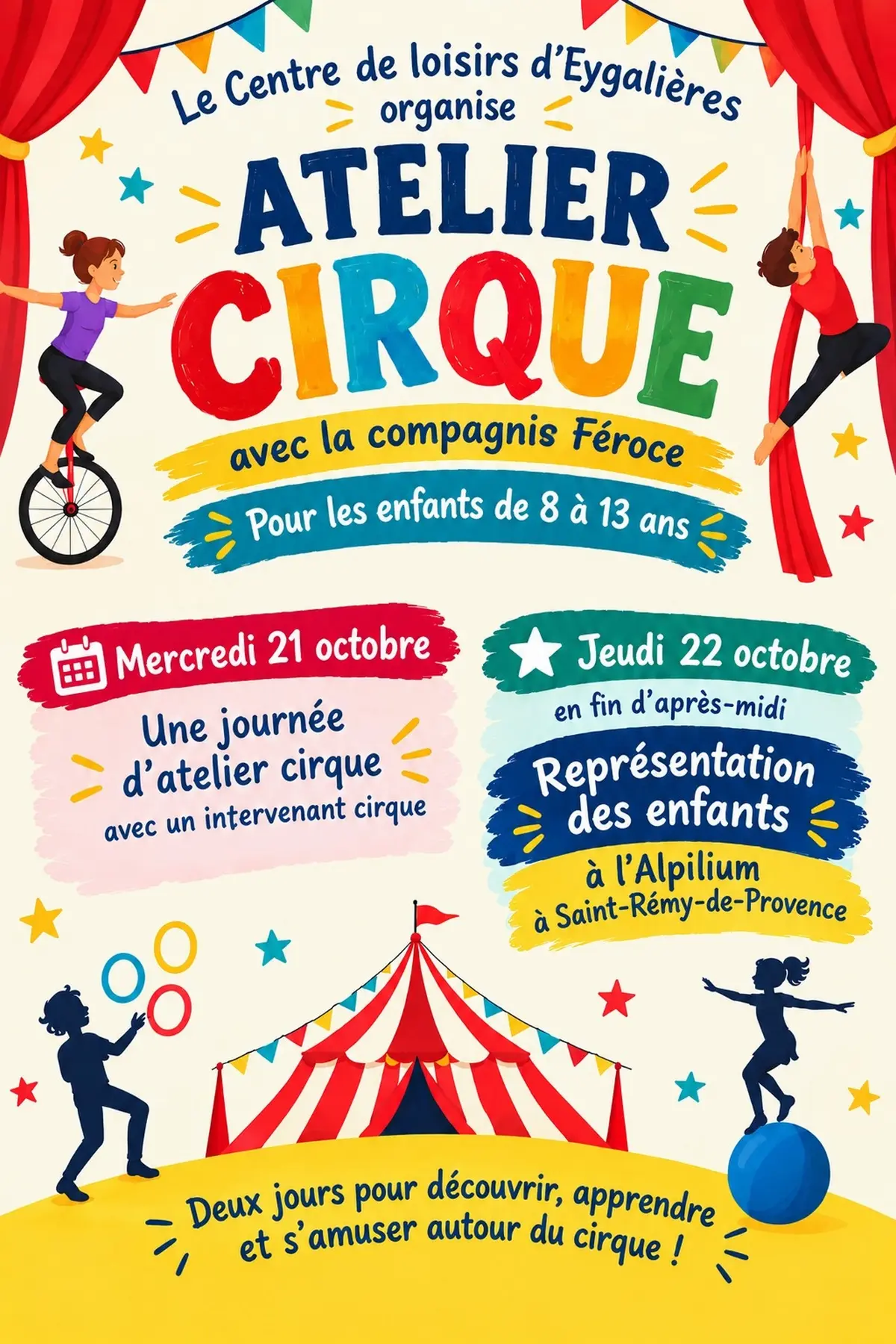 Atelier cirque pour enfants à Eygalières