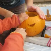 Atelier citrouille à la ferme de La Réauté à Thorigné Fouillard