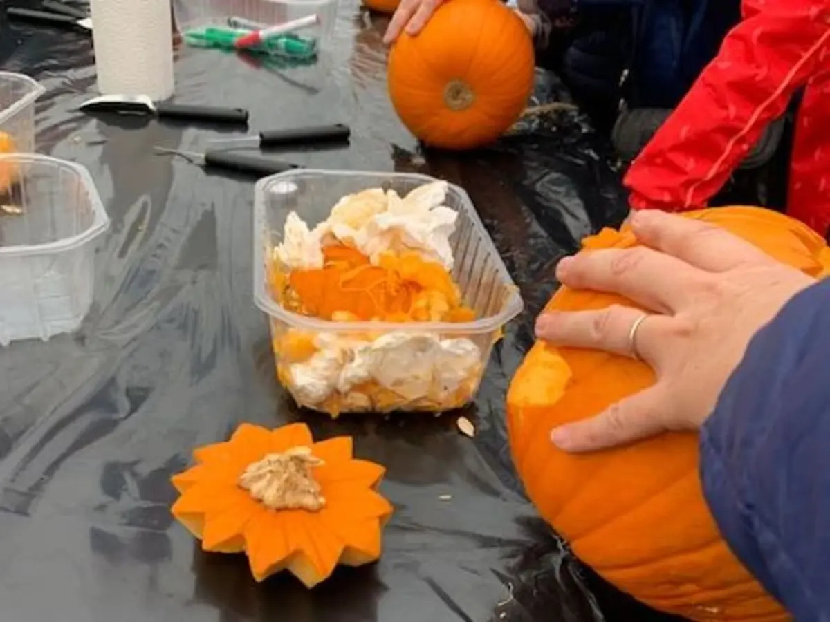 Atelier citrouille d'Halloween à la cueillette d'Anserville (60)