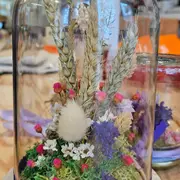 Atelier cloche de fleurs séchées bio en duo adulte-enfant