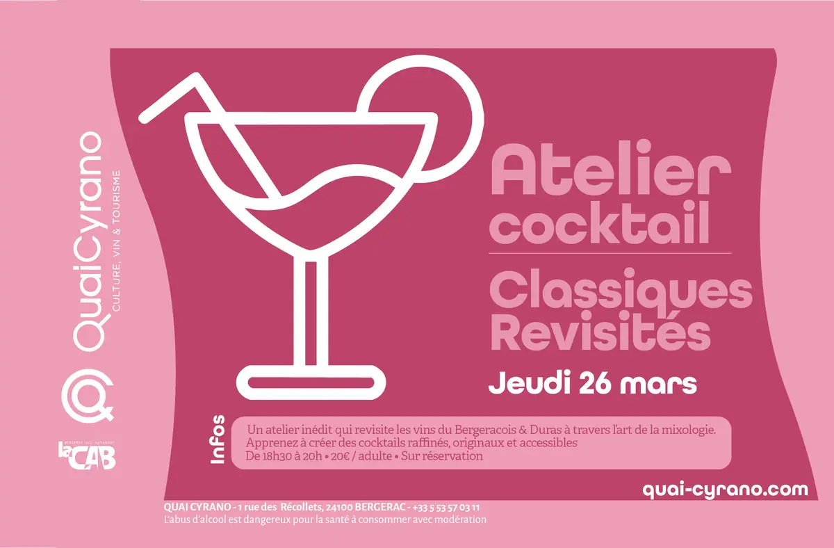 Atelier cocktail | Bergerac Blanc Sec : Classiques revisités