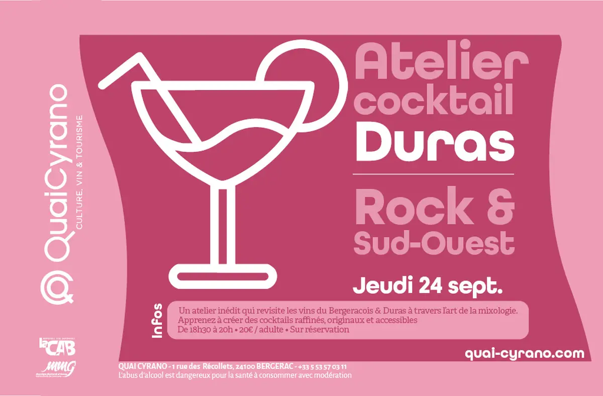 Atelier cocktail | Duras : Rock & Sud-Ouest