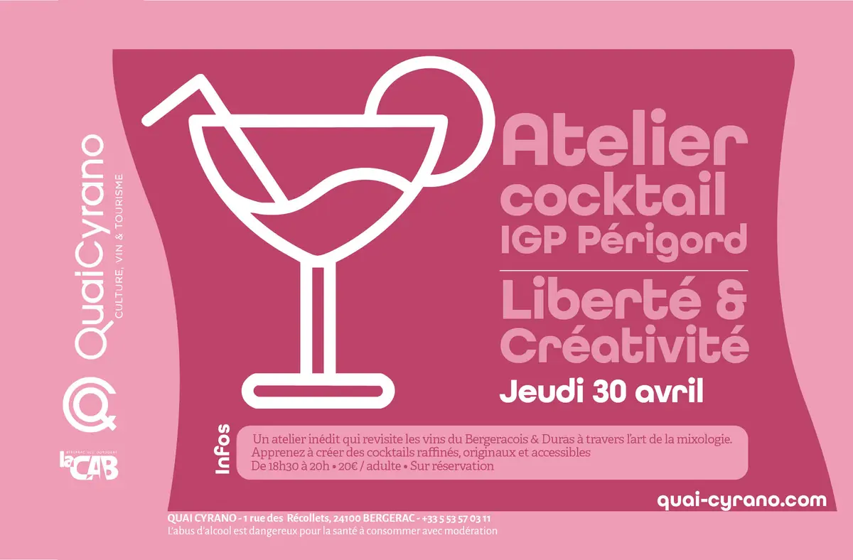 Atelier cocktail | IGP Périgord : Liberté & Créativité