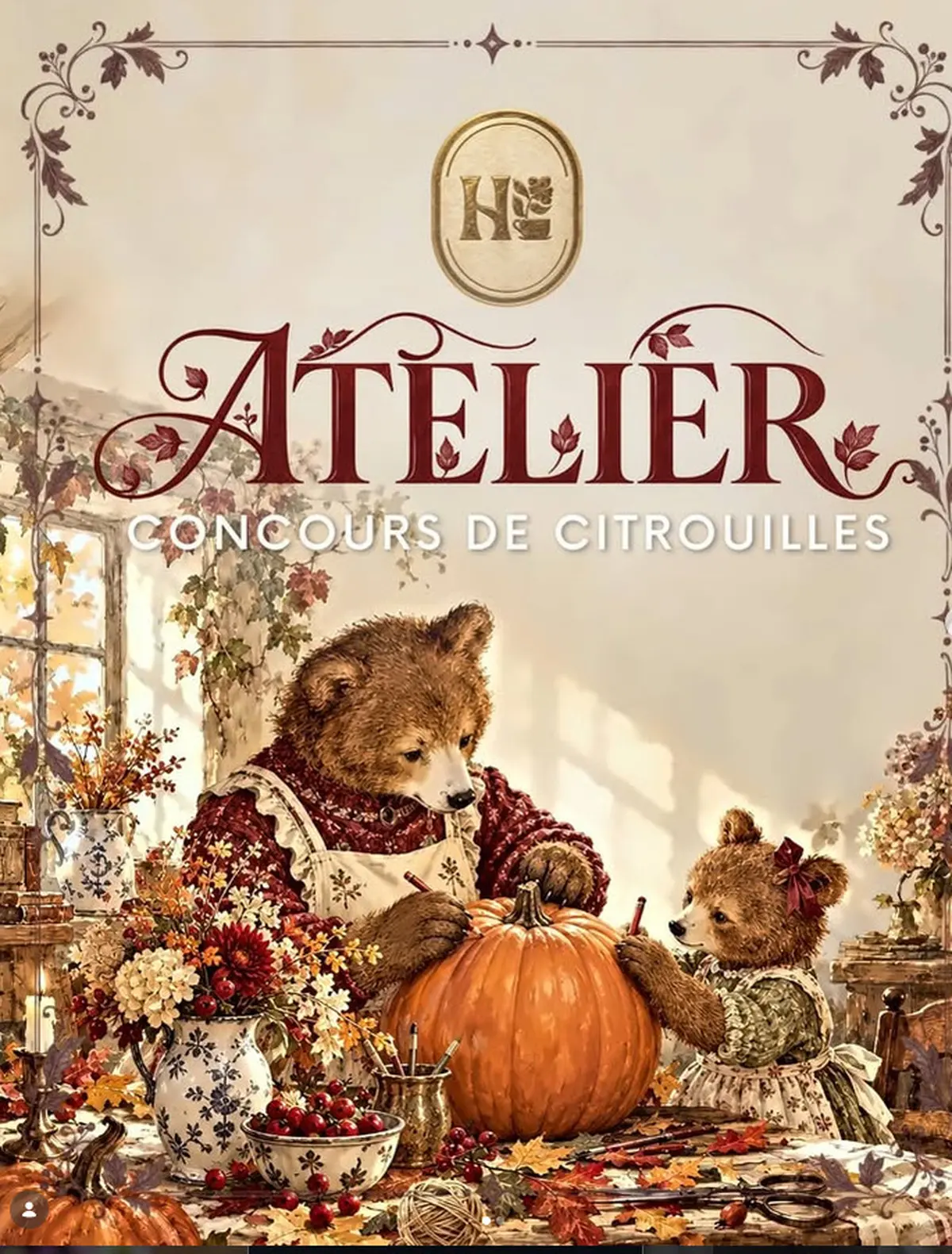 Atelier Concours de citrouilles - Heydi Café Fleurs
