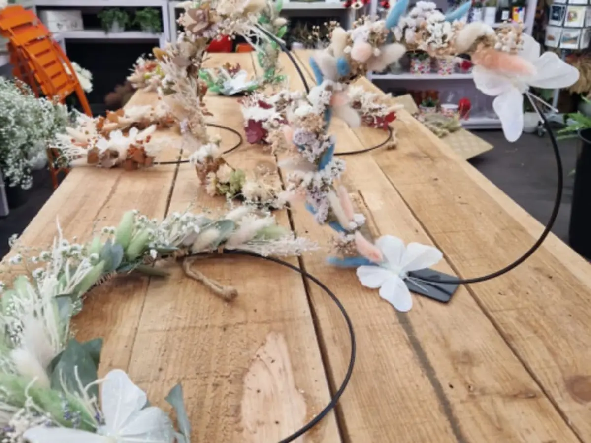 Atelier couronne de fleurs séchées à Pontoise (95)