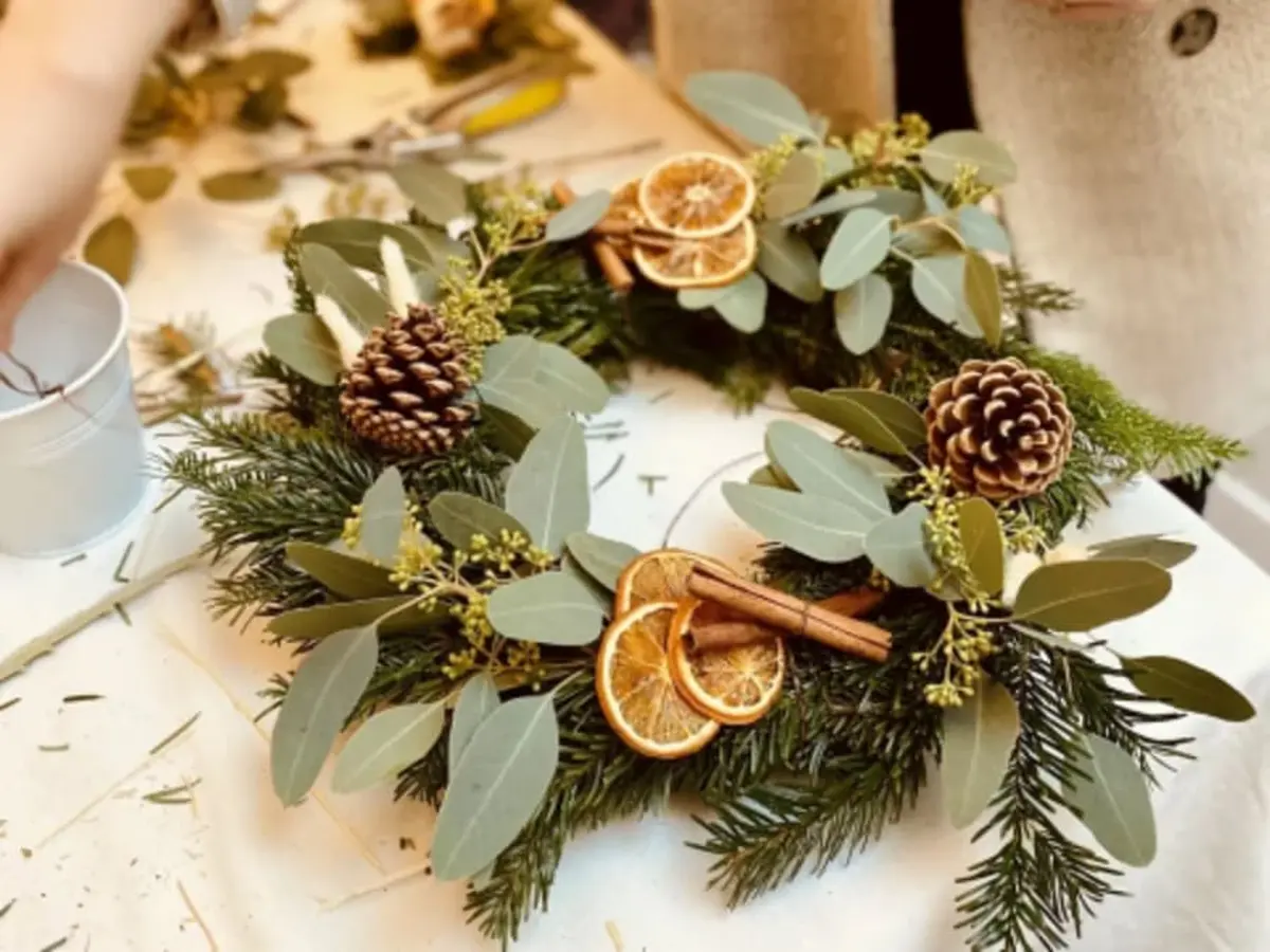 Atelier couronne de l'Avent à Strasbourg (67)