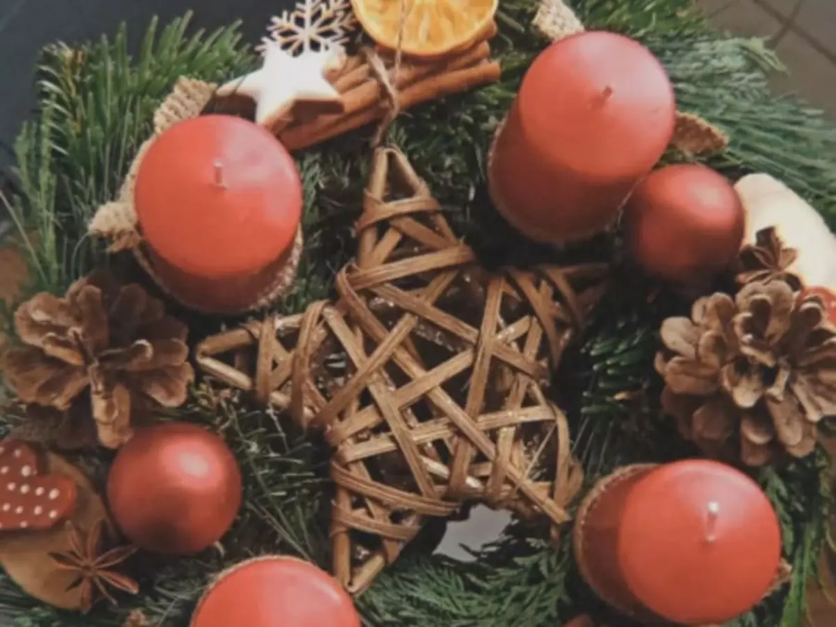 Atelier couronne de l'Avent à Strasbourg (67)