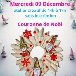 Atelier couronne de Noël