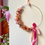 Atelier Couronne murale en fleurs séchées chez Deflorette