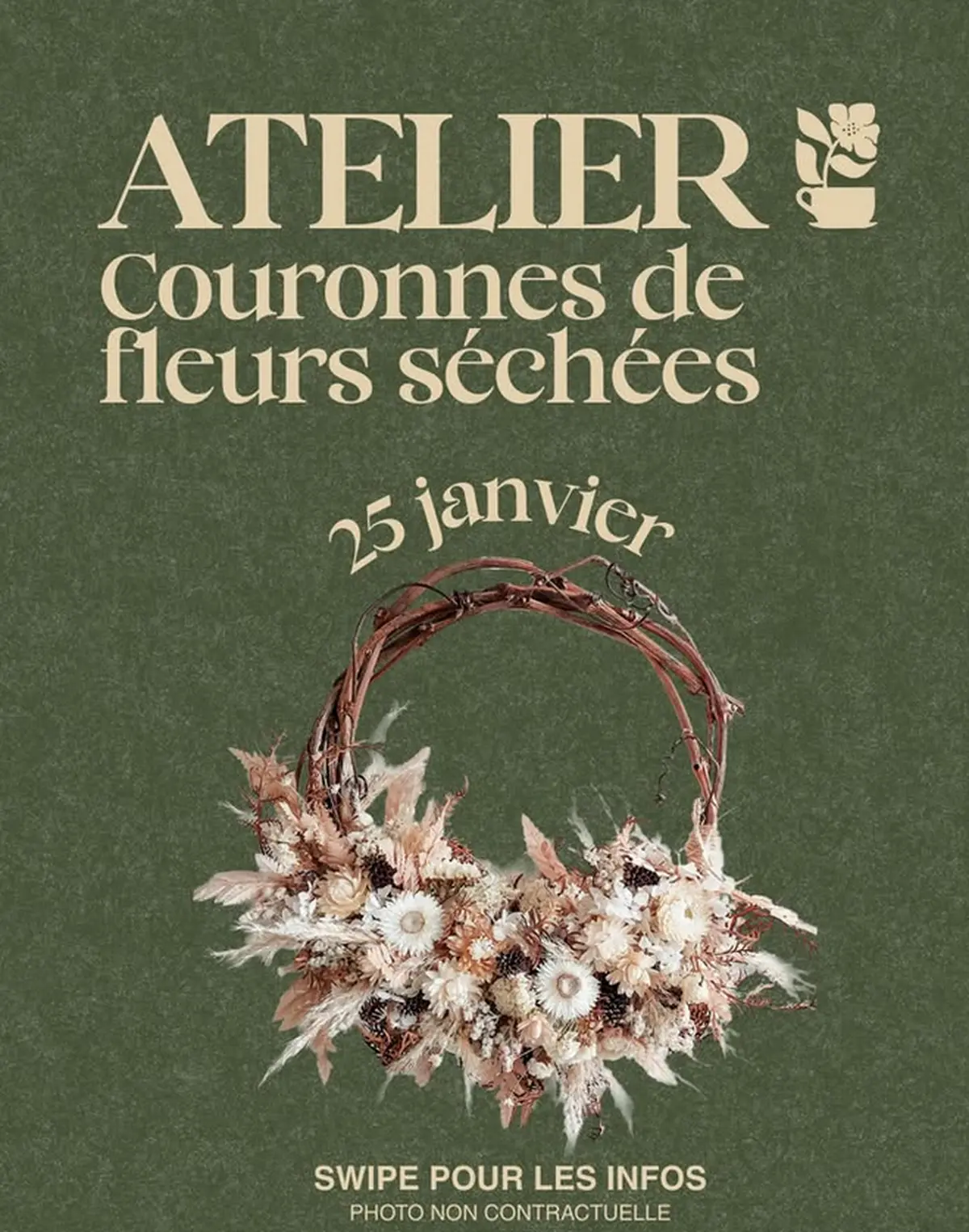 Atelier Couronnes de fleurs séchées