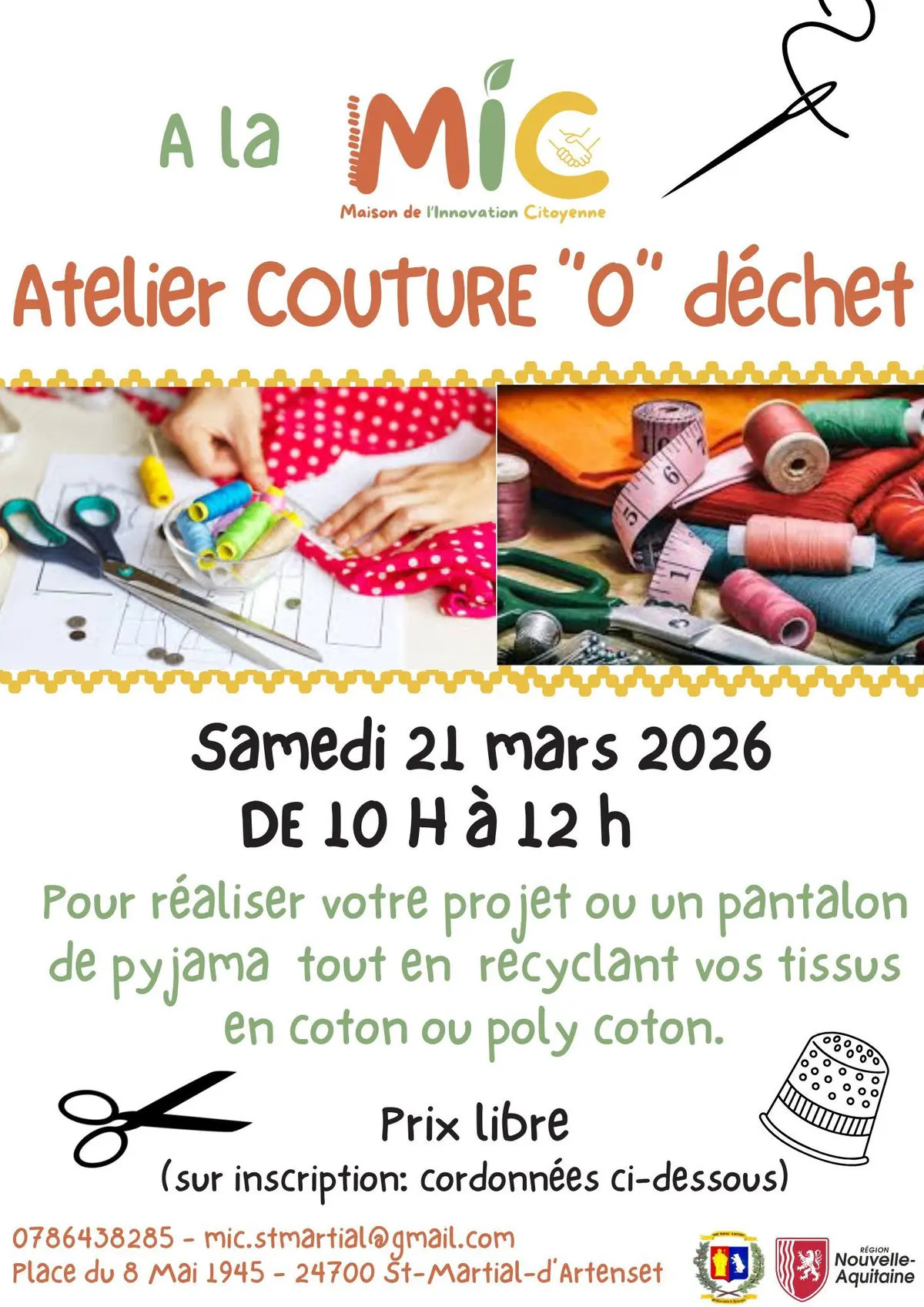 Atelier couture 0 déchet