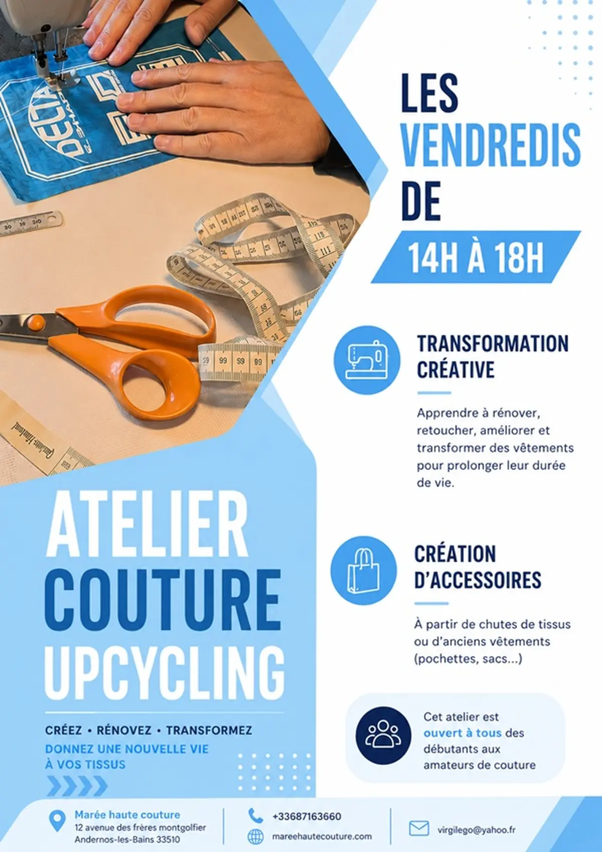 Atelier couture avec Marée Haute Couture