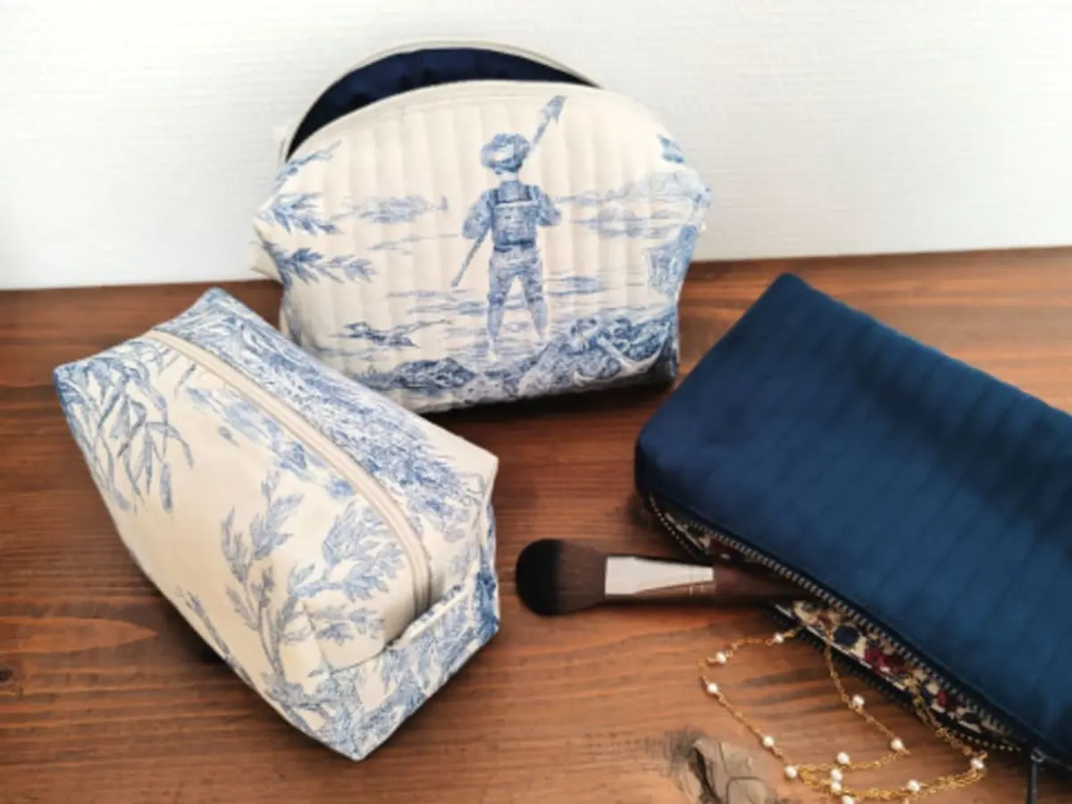 Atelier couture création d'une trousse de toilette à Nancy (54)